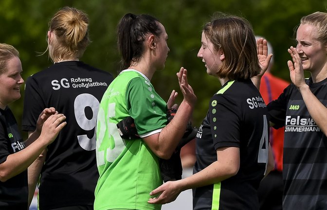 Die SGM Roßwag/Großglattbach bejubelt ihren ersten Sieg in der laufenden Saison. <span class='image-autor'>Foto: Leitner</span>