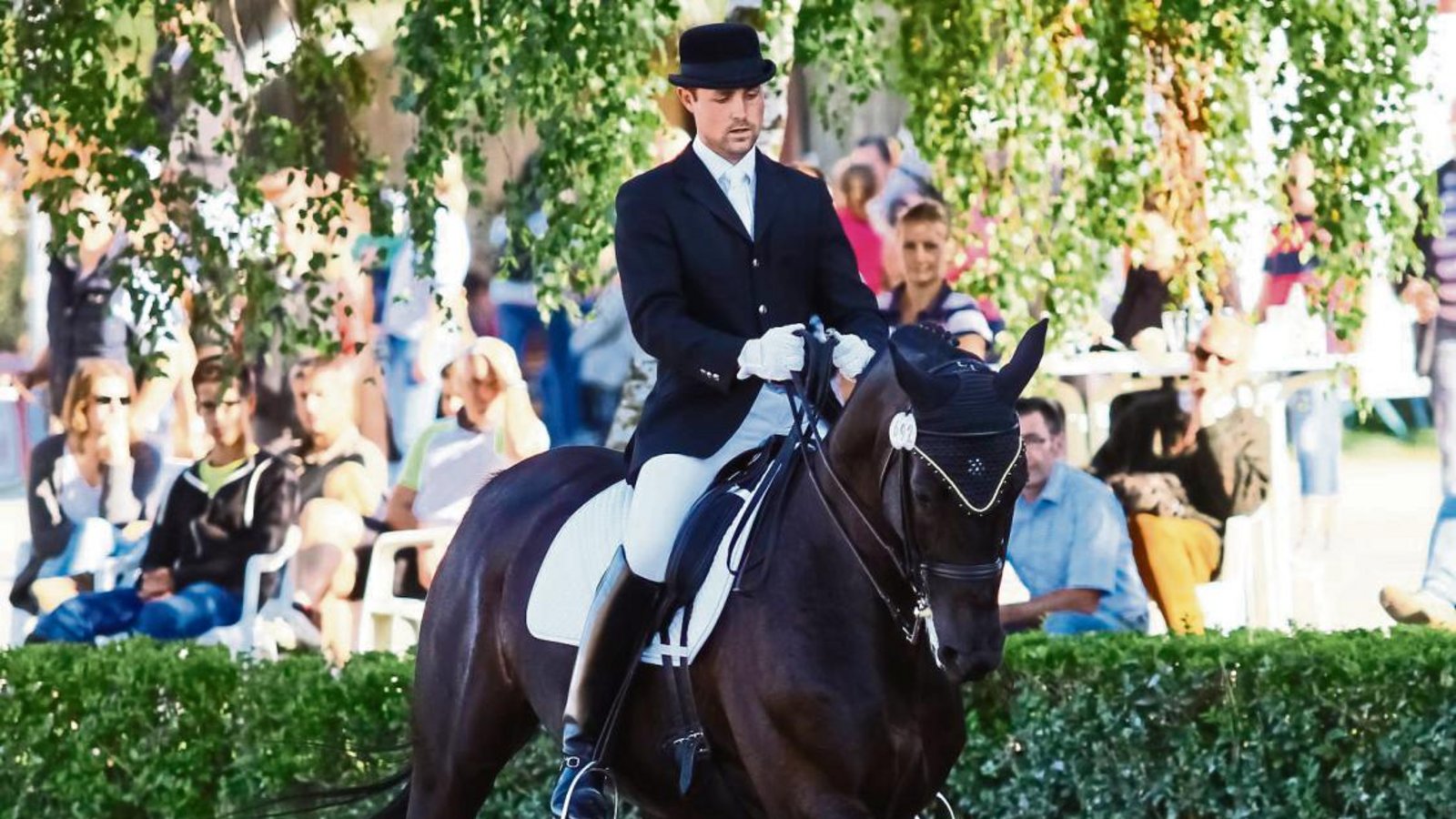 Patrick Kraft (RV Ludwigsburg Monrepos) auf Royal Kiss war einer der Teilnehmer in einer Dressurprüfung im vergangenen Jahr. Foto: Simecek Patrick Kraft (RV Ludwigsburg Monrepos) auf Royal Kiss war einer der Teilnehmer in einer Dressurprüfung im vergangenen Jahr. Foto: Simecek