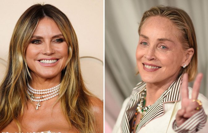 Sharon Stone unterstützt Heidi Klum im GNTM-Finale (Archivbilder).<span class='image-autor'>Foto: Jordan Strauss/Invision/AP/dpa/, Richard Shotwell/Invision/dpa</span>