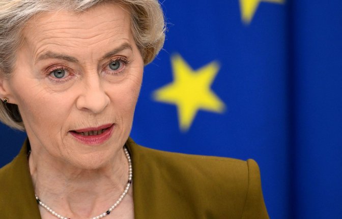 EU-Kommissionschefin Ursula von der Leyen sieht Europa in Gefahr.<span class='image-autor'>Foto: AFP</span>
