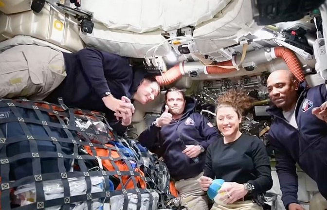 Die Crew der Artemis 2 ist wieder wohlbehalten auf der Erde gelandet.<span class='image-autor'>Foto: Uncredited/NASA/dpa/Uncredited</span>