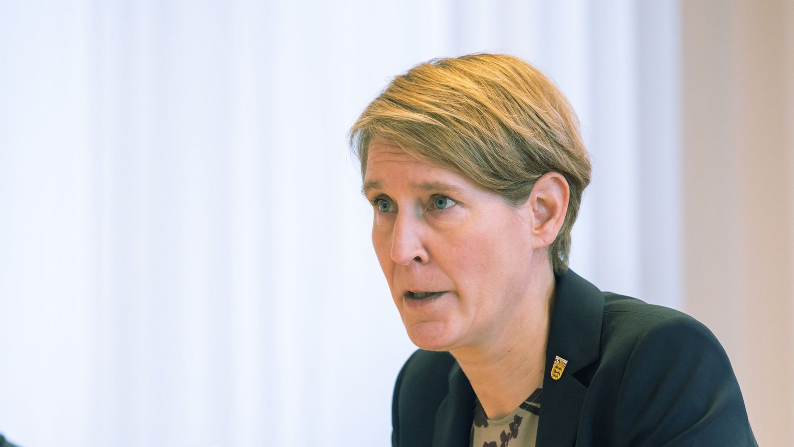 Eine Privatperson hat Anzeige gegen die Landespolizeipräsidentin Stefanie Hinz erstattet.Foto: dpa/Philipp von Ditfurth