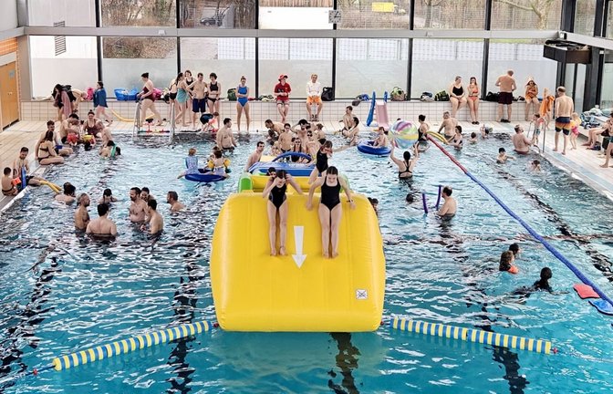 Der große Wasserparcours ist der Publikumsliebling. <span class='image-autor'>Foto: p</span>
