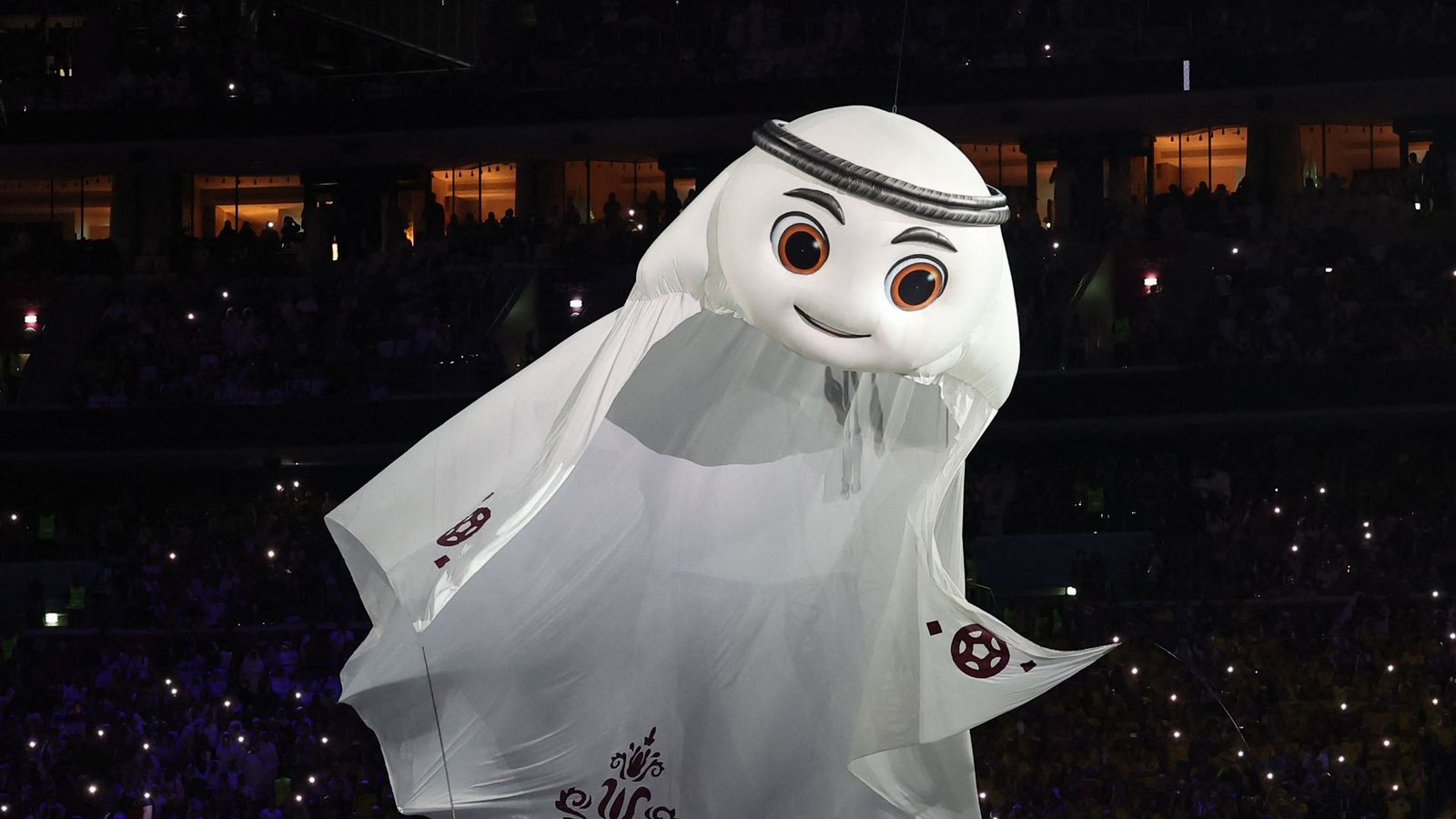 Impressionen der Eröffnungsfeier der Fußball-WM in KatarFoto: AFP/KARIM JAAFAR