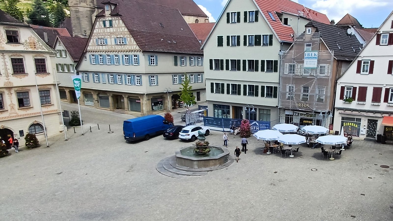 Es soll besser werden: Der Vaihinger Marktplatz soll durch die Umgestaltung Publikum und Gastronomen anziehen.  Foto: Rücker