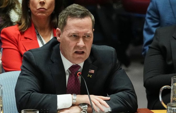 UN-Botschafter der USA, Mike Waltz. Bei seiner Rede vor den Vereinten Nationen liefert er sich ein heftiges Wortgefecht mit der kubanischen Delegation. (Archivbild)<span class='image-autor'>Frank Franklin II/AP/dpa</span>