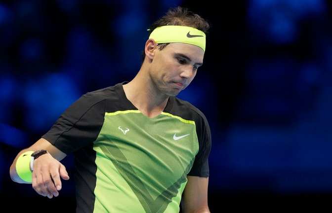 Reagiert auf seine zweite Niederlage bei den ATP-Finals: Rafael Nadal.<span class='image-autor'>Foto: Antonio Calanni/AP/dpa</span>