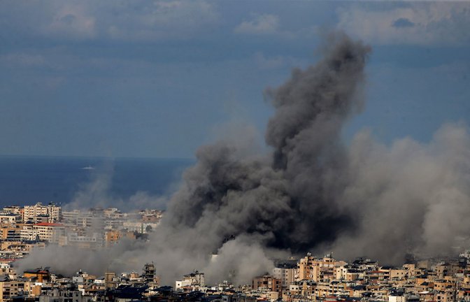 Israelischer Luftangriff im Süden Beiruts (Archivfoto).<span class='image-autor'>Foto: Marwan Naamani/dpa/Marwan Naamani</span>