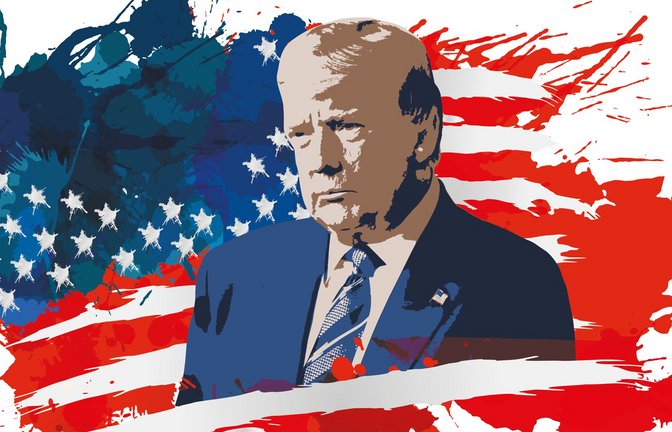 Donald Trump stilisiert das   Wahljahr „zur letzten Schlacht“. 

Illustration: Sebastian Ruckaberle<span class='image-autor'>Foto: &nbsp;</span>