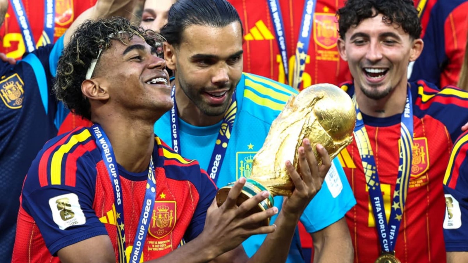 Lamine Yamal hat mit Spanien den Titel bei der Fußball-Weltmeisterschaft 2026 geholt.FRANCK FIFE/afp Lamine Yamal hat mit Spanien den Titel bei der Fußball-Weltmeisterschaft 2026 geholt.FRANCK FIFE/afp