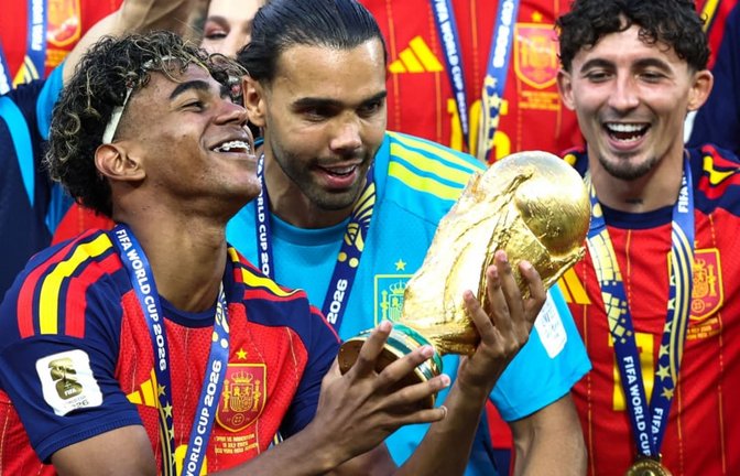 Lamine Yamal hat mit Spanien den Titel bei der Fußball-Weltmeisterschaft 2026 geholt.<span class='image-autor'>FRANCK FIFE/afp</span>