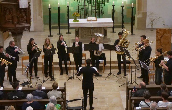 Das Junge Süddeutsche Brassensemble gastierte am Samstagabend in der Stadtkirche in Vaihingen.  <span class='image-autor'>Foto: Friedrich</span>