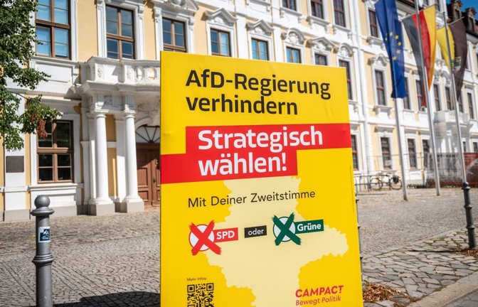 Mit hohem Mitteleinsatz wird den Wählern eine bestimmte Stimmabgabe nahe gelegt – kann das funktionieren?<span class='image-autor'>Nick Jaussi/Campact/dpa</span>