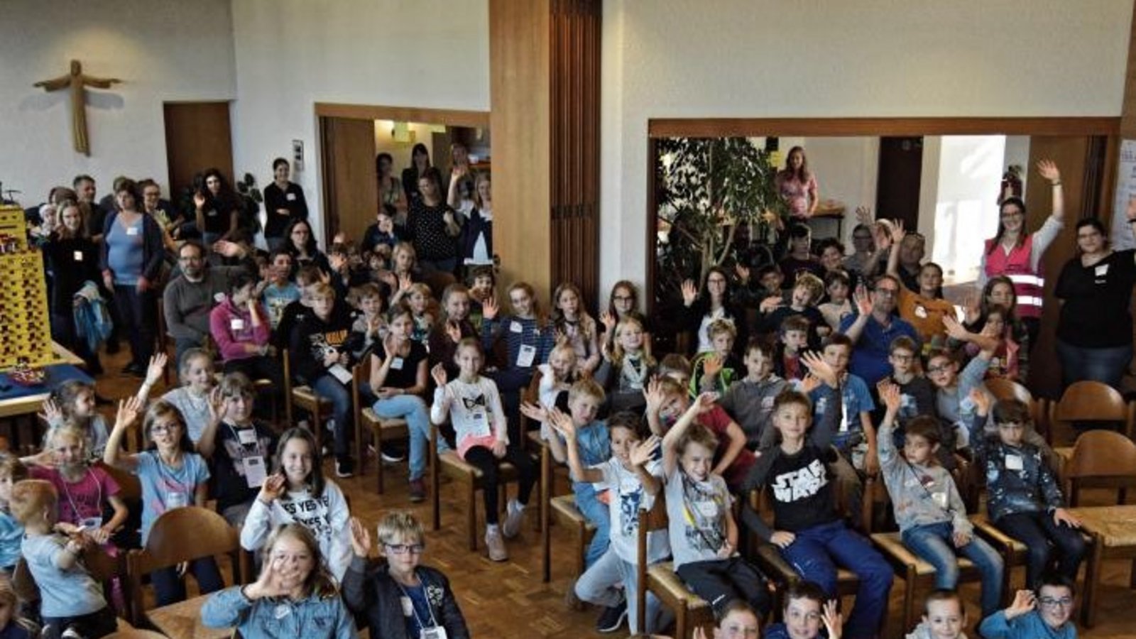 90 Teilnehmer bei den Kinderbibeltagen in Nussdorf. Foto: p