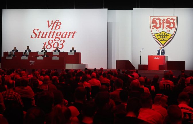 Auf der Mitgliederversammlung des VfB in der Porsche-Arena im Neckarpark präsentiert der Verein gute Zahlen.<span class='image-autor'>Baumann/Hansi Britsch</span>