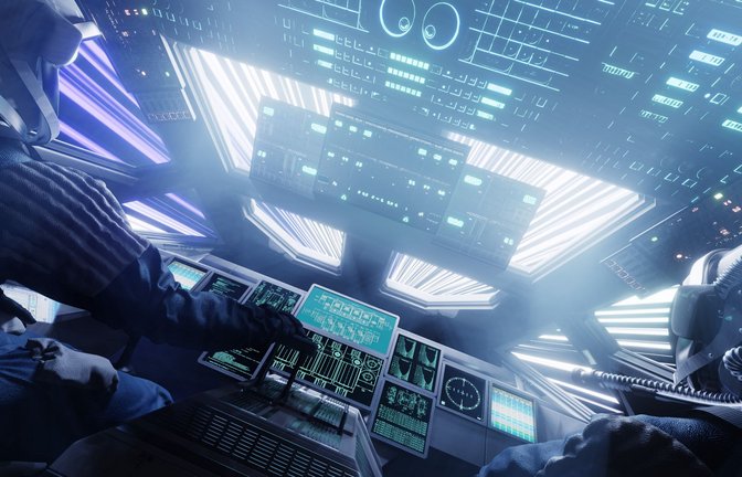 Ein Warp-Drive – also ein Antrieb schneller als Lichtgeschwindigkeit – müsste die vierdimensionale Raumzeit um ein Raumschiff herum derart verändern, dass der Abstand zwischen Start- und Zielpunkt verringert wird.<span class='image-autor'>Foto: Imago/Dreamstime</span>