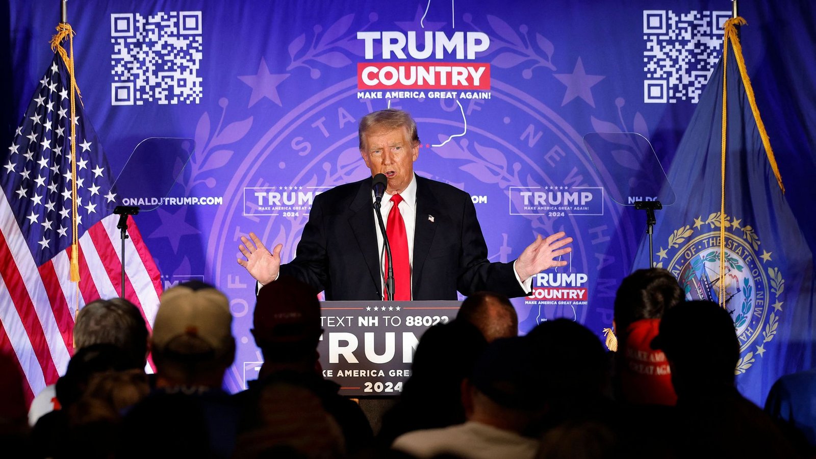 Trump hat am Montag die erste Vorwahl der Republikaner im Bundesstaat Iowa klar gewonnen.Foto: Getty Images via AFP/CHIP SOMODEVILLA Trump hat am Montag die erste Vorwahl der Republikaner im Bundesstaat Iowa klar gewonnen.Foto: Getty Images via AFP/CHIP SOMODEVILLA