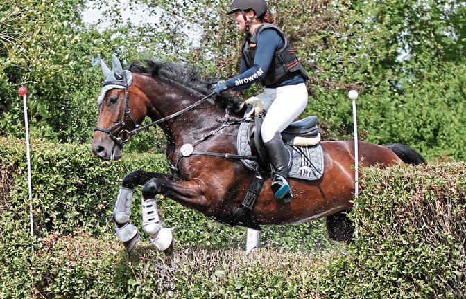 Ellen Muff stellt ihr Pferd bei der Geländepferdeprüfung der Klasse A* vor. Foto: privat
