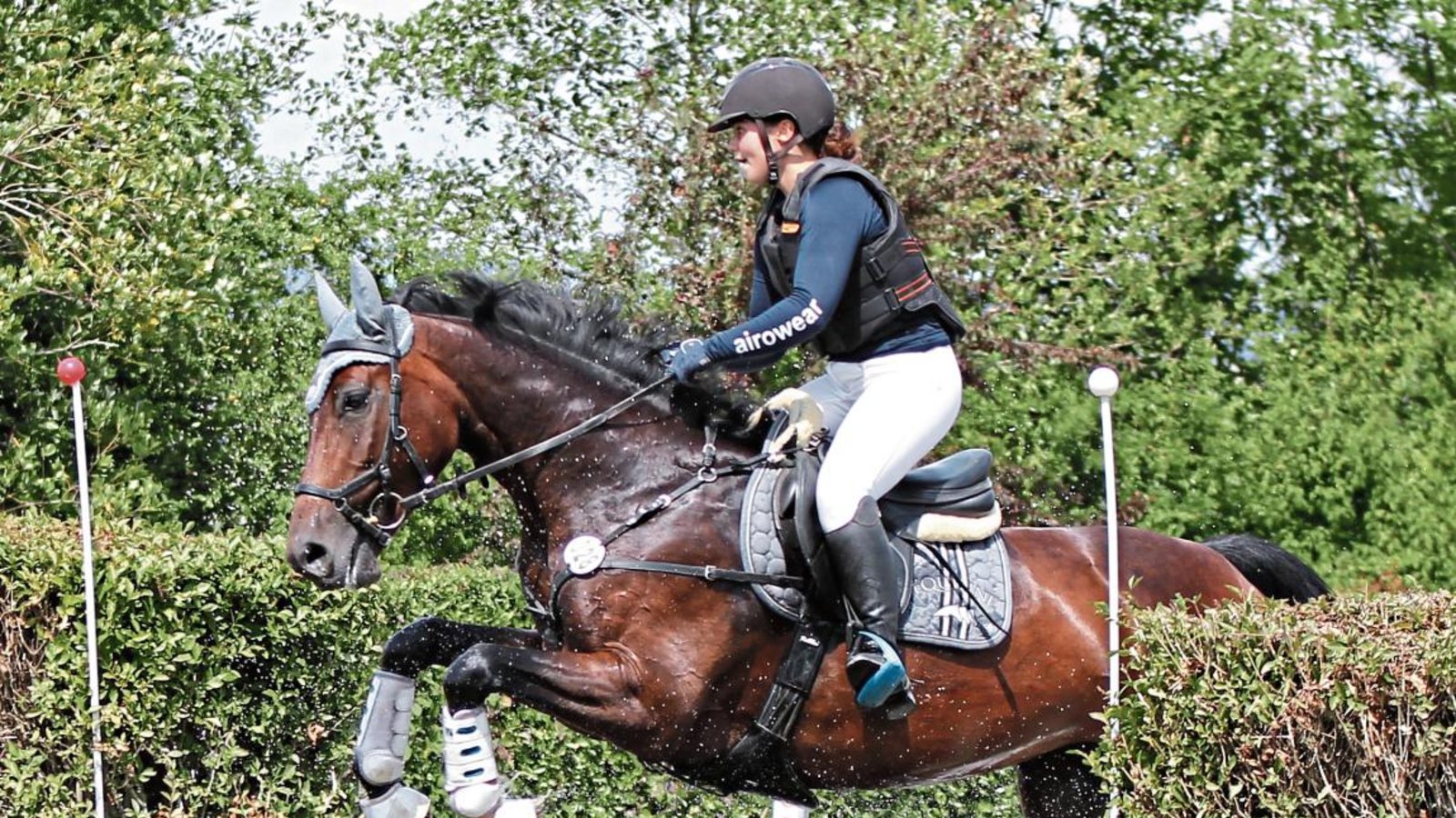 Ellen Muff stellt ihr Pferd bei der Geländepferdeprüfung der Klasse A* vor. Foto: privat Ellen Muff stellt ihr Pferd bei der Geländepferdeprüfung der Klasse A* vor. Foto: privat