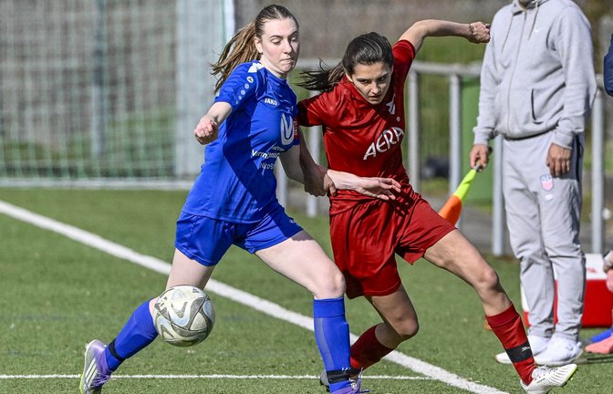 Einen großen Anteil am Horrheimer Heimerfolg hatte Romy Truckseß (rechts), die das wichtige 1:0 erzielte. <span class='image-autor'>Foto: Leitner</span>