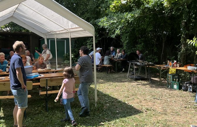Schatten ist bei den Gästen des Sommerfestes im Vaihinger OGV-Garten begehrt.  <span class='image-autor'>Foto: p</span>