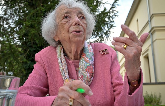 Margot Friedländer sprach mit Anne Will.<span class='image-autor'>Foto: IMAGO/Eberhard Thonfeld/IMAGO/Eberhard Thonfeld</span>