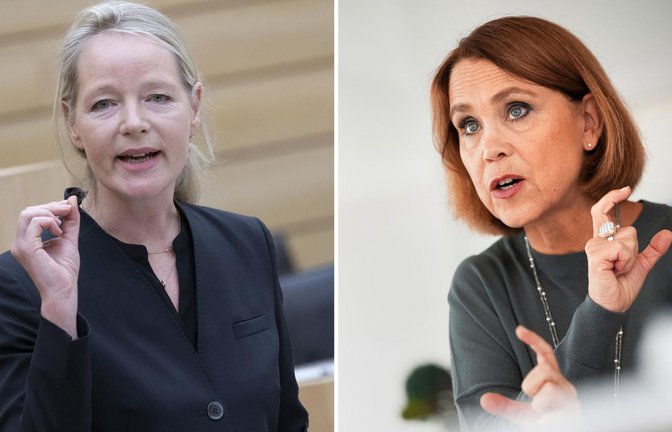 Schlusslicht Thekla Walker (links), Spitzenreiterin Petra Olschowski<span class='image-autor'>Foto: Marijan Murat/dpa</span>