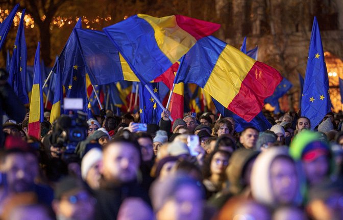 Im Rumänien kam es zu Protesten.<span class='image-autor'>Foto: dpa/Andreea Alexandru</span>