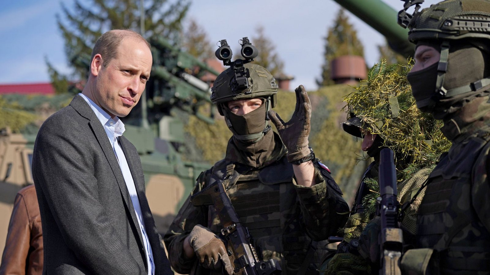 William traf auch polnische und britische Soldaten in Rzeszow, nahe an der Grenze zur Ukraine.Foto: dpa/Yui Mok