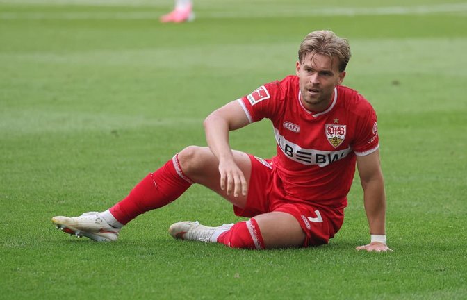 Ein Tor erzielt und am Ende in Sinsheim doch auf dem harten Boden der Tatsachen gelandet: Maximilian Mittelstädt vom VfB Stuttgart<span class='image-autor'>Baumann</span>