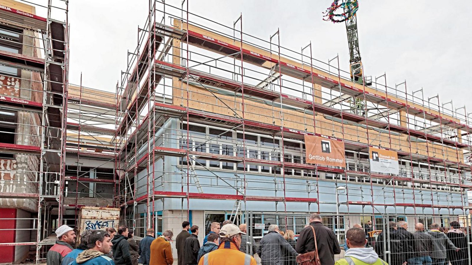 Richtfest der Gemeinschaftsschule auf dem Großsachsenheimer Schulcampus. Foto: Pangerl Richtfest der Gemeinschaftsschule auf dem Großsachsenheimer Schulcampus. Foto: Pangerl
