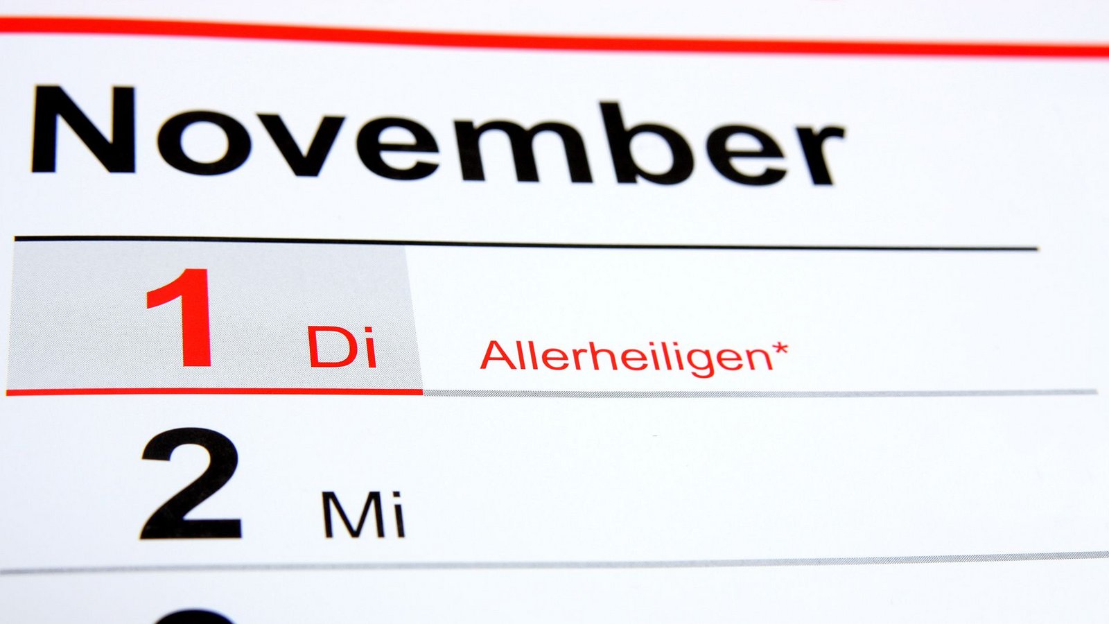 In einigen Bundesländern ist der 1. November ein Feiertag.Foto: IMAGO/Panthermedia In einigen Bundesländern ist der 1. November ein Feiertag.Foto: IMAGO/Panthermedia