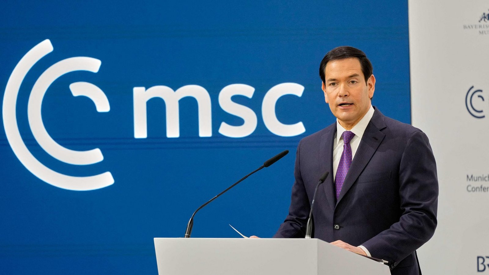 Marco Rubio spricht bei der Münchner Sicherheitskonferenz.Foto: AFP