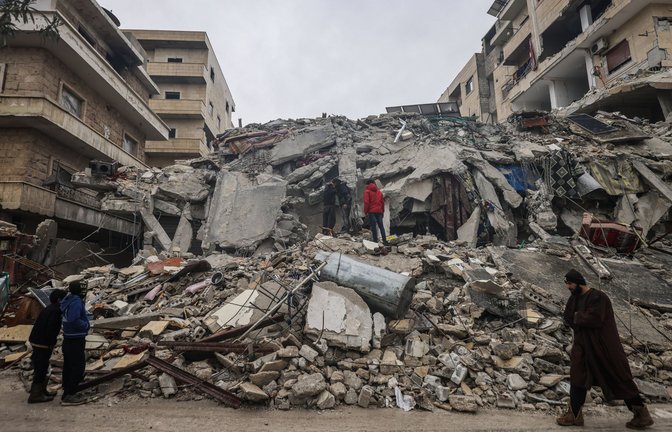Schwere Schäden nach dem Beben in der Türkei.<span class='image-autor'>Foto: dpa/A. Alkharboutli</span>