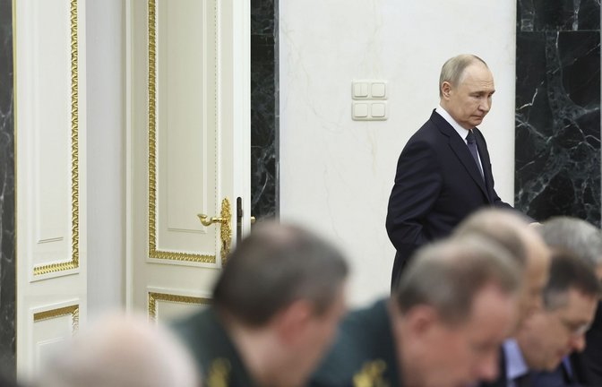 Kremlchef Wladimir Putin hat seine Teilnahme an Verhandlungen in Istanbul abgesagt.<span class='image-autor'>Foto: dpa/Alexander Kazakov</span>