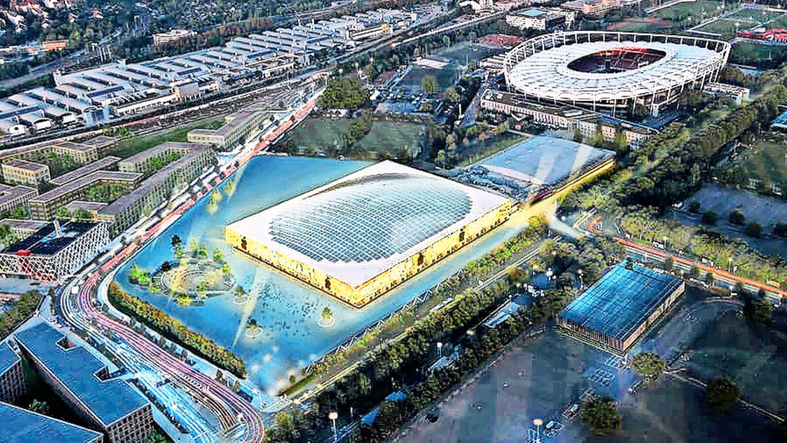 Die Schleyerhalle neben dem Stadion könnte einen Nachfolgebau bekommen.Foto: OSA/ASP Die Schleyerhalle neben dem Stadion könnte einen Nachfolgebau bekommen.Foto: OSA/ASP