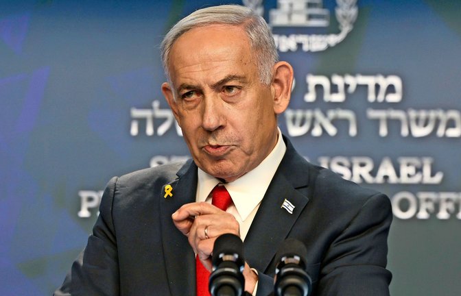 Benjamin Netanjahu. Bewohner im Norden Israels fühlen sich nach Verkündung einer Waffenruhe mit der Hisbollah „erneut verraten“ (Archivfoto).<span class='image-autor'>Foto: Ronen Zvulun/Pool Reuters/dpa/Ronen Zvulun</span>