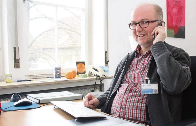 Die Arbeit als Seelsorger – hier in seinem Büro im Klinikum Ludwigsburg – ist seit gestern das Hauptätigkeitsfeld Zwaygardts.  Foto: Rostek