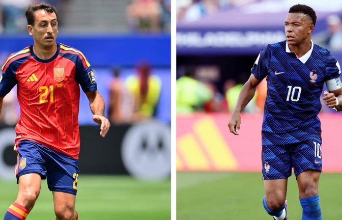 Spanien oder Frankreich? Mit diesen Aufstellungen wollen die Mannschaften in das WM-Finale einziehen.<span class='image-autor'>FREDERIC J. BROWN/afp</span>