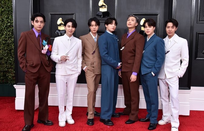 BTS 2022 bei den Grammy Awards.<span class='image-autor'>Foto: picture alliance/dpa/Invision/AP | Jordan Strauss</span>