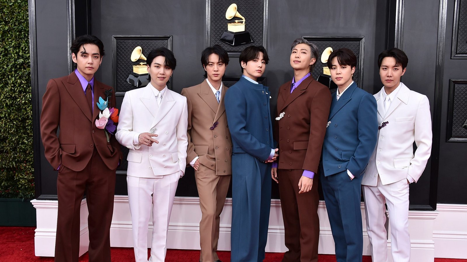 BTS 2022 bei den Grammy Awards.Foto: picture alliance/dpa/Invision/AP | Jordan Strauss