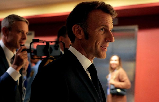 Am Ende hat es Frankreichs Präsident Emmanuel Macron doch noch ans Ziel geschafft.<span class='image-autor'>Foto: Getty Images via AFP</span>