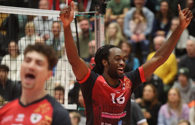 Nyherowo Omene und die Barock Volleys MTV Ludwigsburg: Reicht es zum Einzug in die Play-offs?<span class='image-autor'>Foto: Baumann</span>