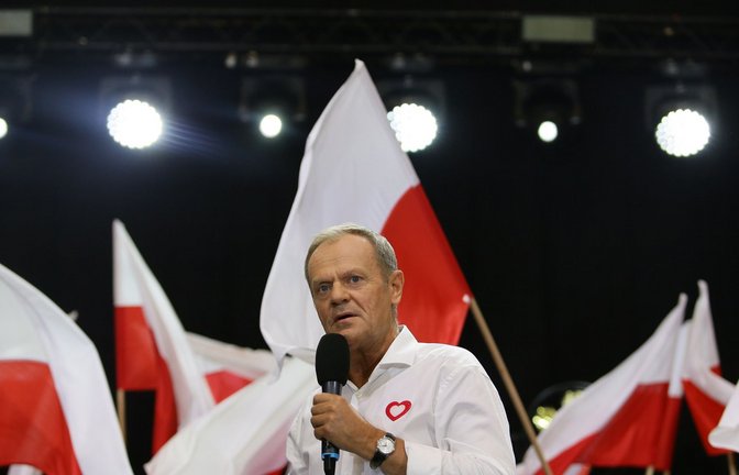Donald Tusk vertritt selbstbewusst die polnischen Interessen.<span class='image-autor'>Foto: dpa/Zbigniew Meissner</span>