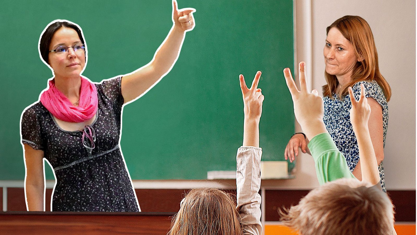 Lieber zwei statt einer Lehrerin?Foto: Adobe Stock/johoo, dpa/Patrick Pleul (2) Montage:
/Kaszlikowski Lieber zwei statt einer Lehrerin?Foto: Adobe Stock/johoo, dpa/Patrick Pleul (2) Montage:
/Kaszlikowski