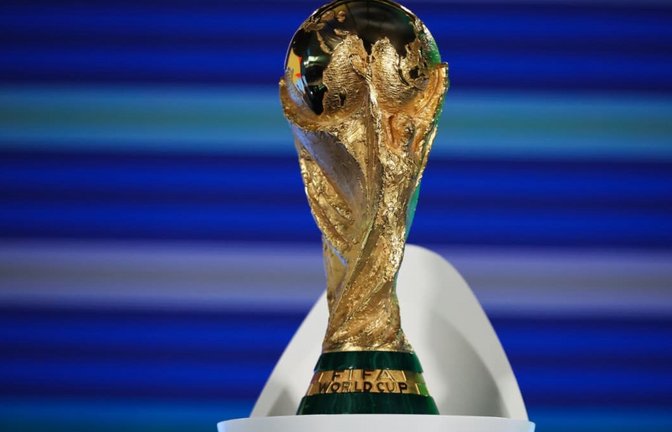 Das Objekt der Begierde. Im Finale der Fußball-WM-geht es um diesen Pokal.<span class='image-autor'>Christian Charisius/dpa</span>