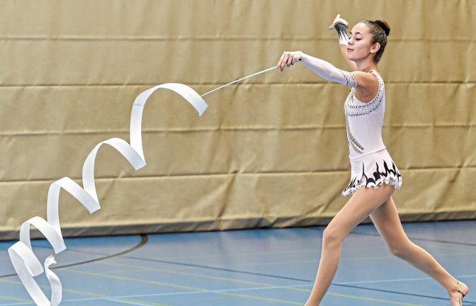 Hanna Wilhelm hat sich als Zweite der B-Jugend gemeinsam mit Mailin Widmann und Ramona Wagner für das Bezirksfinale in Weinsberg qualifiziert. Foto: Leitner