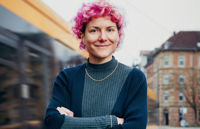 Franziska Meinherz in Karlsruhe: Ihr Herz ist in der Westschweiz, dort leben ihre Partnerin sowie Freude und Familie.<span class='image-autor'>Foto: KIT/Chiara Bellamoli</span>