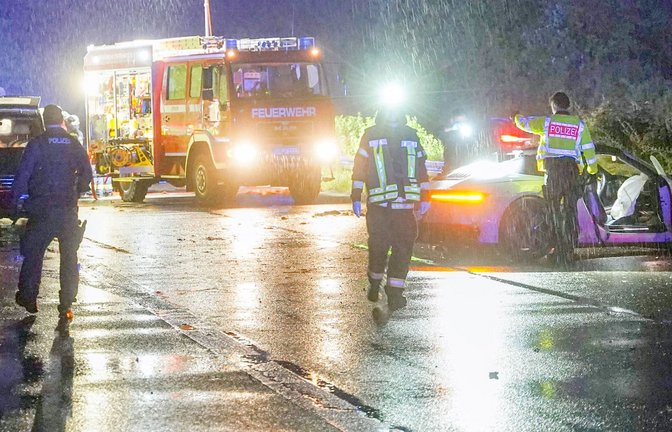 Der Unfallort nahe Freiburg.<span class='image-autor'>Foto: Nick Kauz/EinsatzReport24/dpa/Nick Kauz</span>