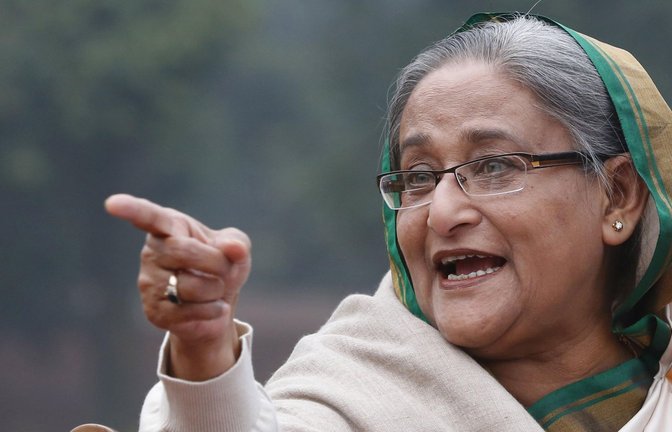 Regierungschefin Sheikh Hasina hat am Montag ihren Rücktritt erklärt.<span class='image-autor'>Foto: dpa/Rajesh Kumar Singh</span>